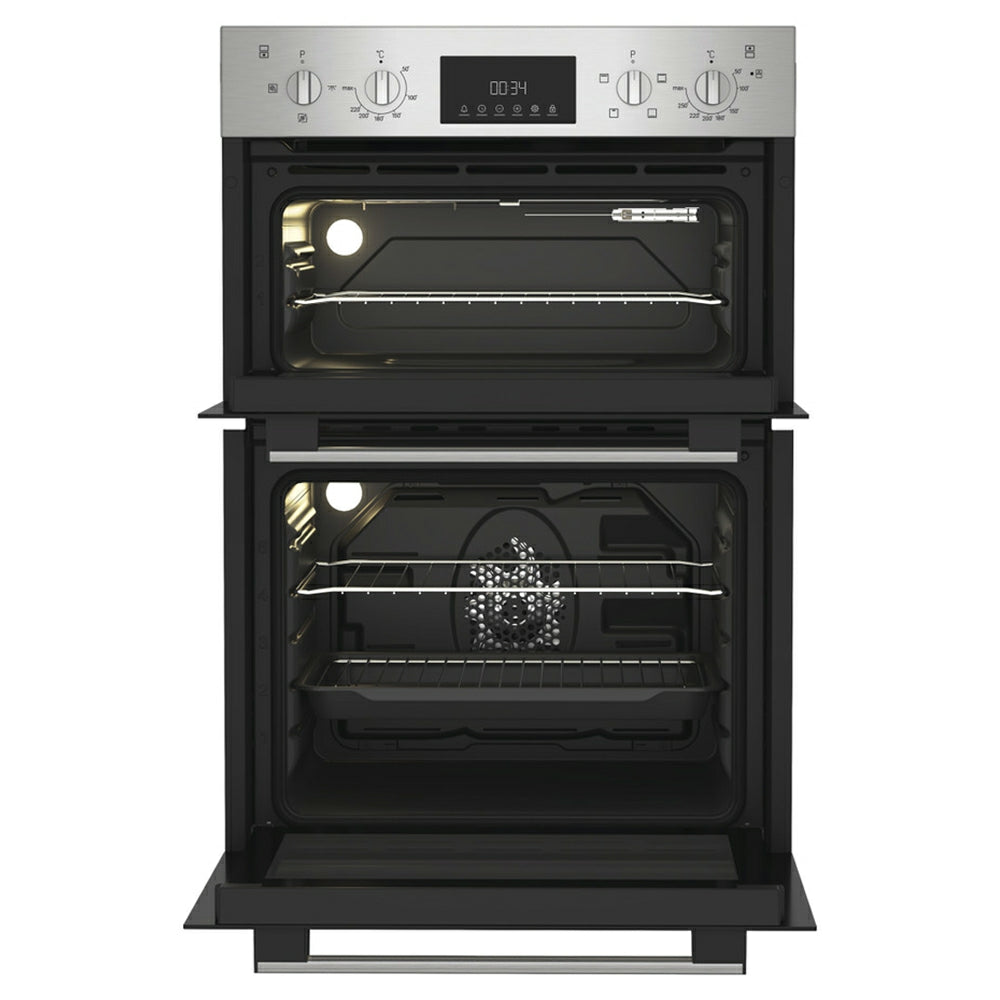 Indesit 105L Built-In Electric Double Oven - Inox | DII10DIX from Indesit - DID Electrical