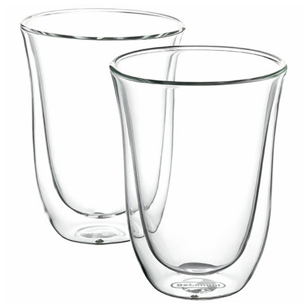 DeLonghi Cappuccino Glass Set Pack of 2 - Transparent | DLSC311 from DeLonghi - DID Electrical