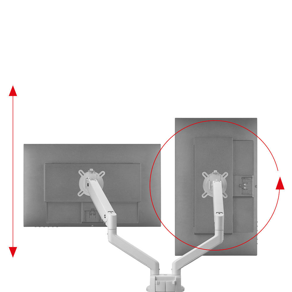 One For All Universal Dual Monitor Arm - White | DM4220 from One For All - DID Electrical
