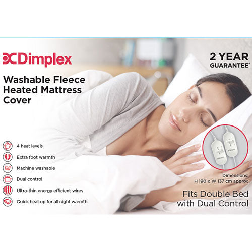 Dimplex Double Washable Fleece Heated Mattress Cover | DMC3002