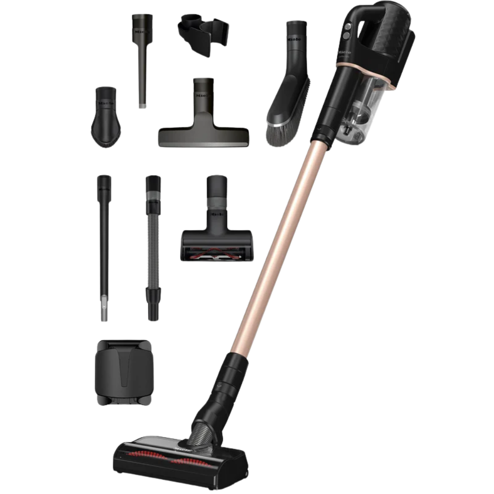 Miele Duoflex Total Care Cordless Stick Vacuum Cleaner - Rose Gold & Obsidian Black | DUOFLEXHX1TTLCARE from Miele - DID Electrical