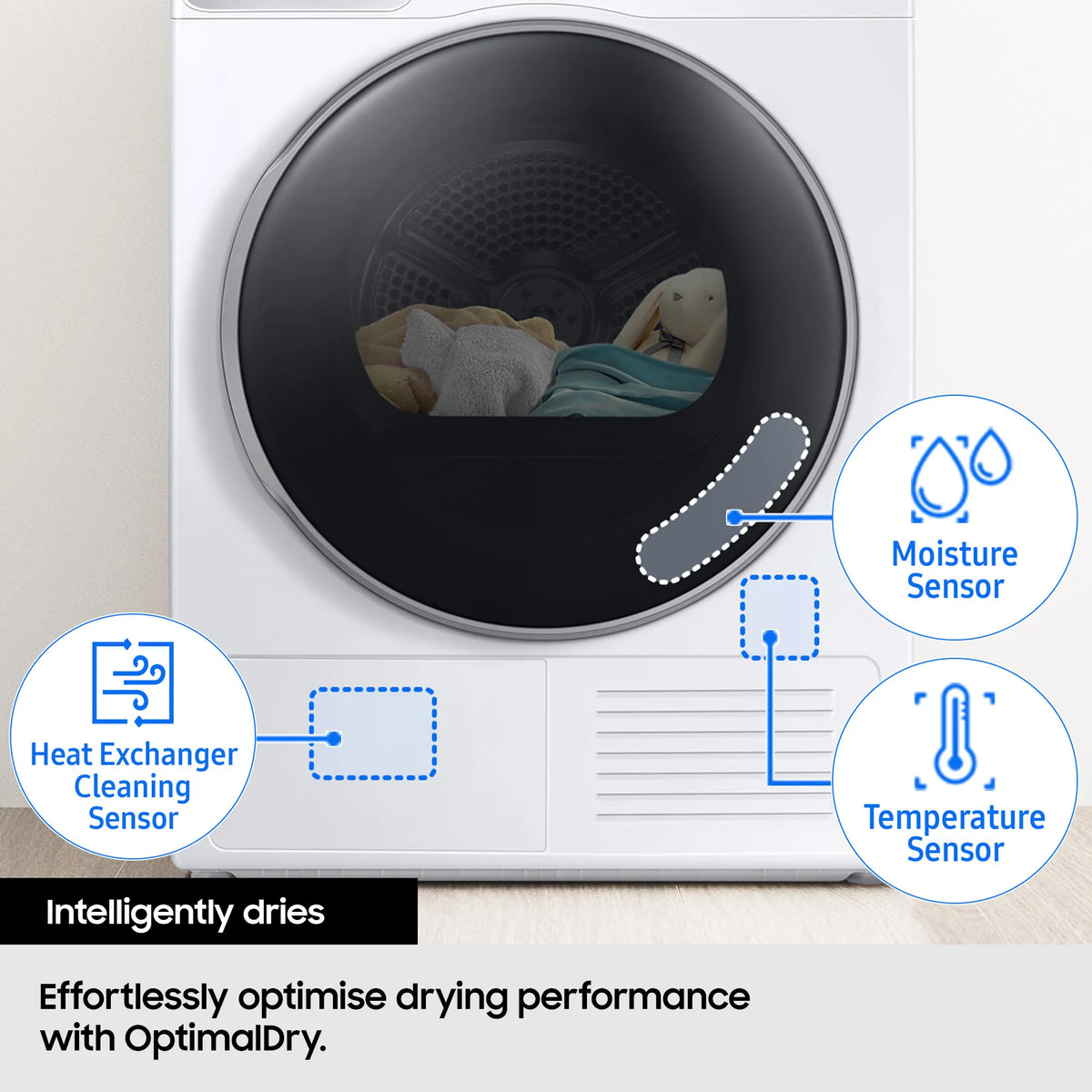 Samsung Series 5 9KG Freestanding Condenser Tumble Dryer - Black | DV90DG52A0ABEU from Samsung - DID Electrical