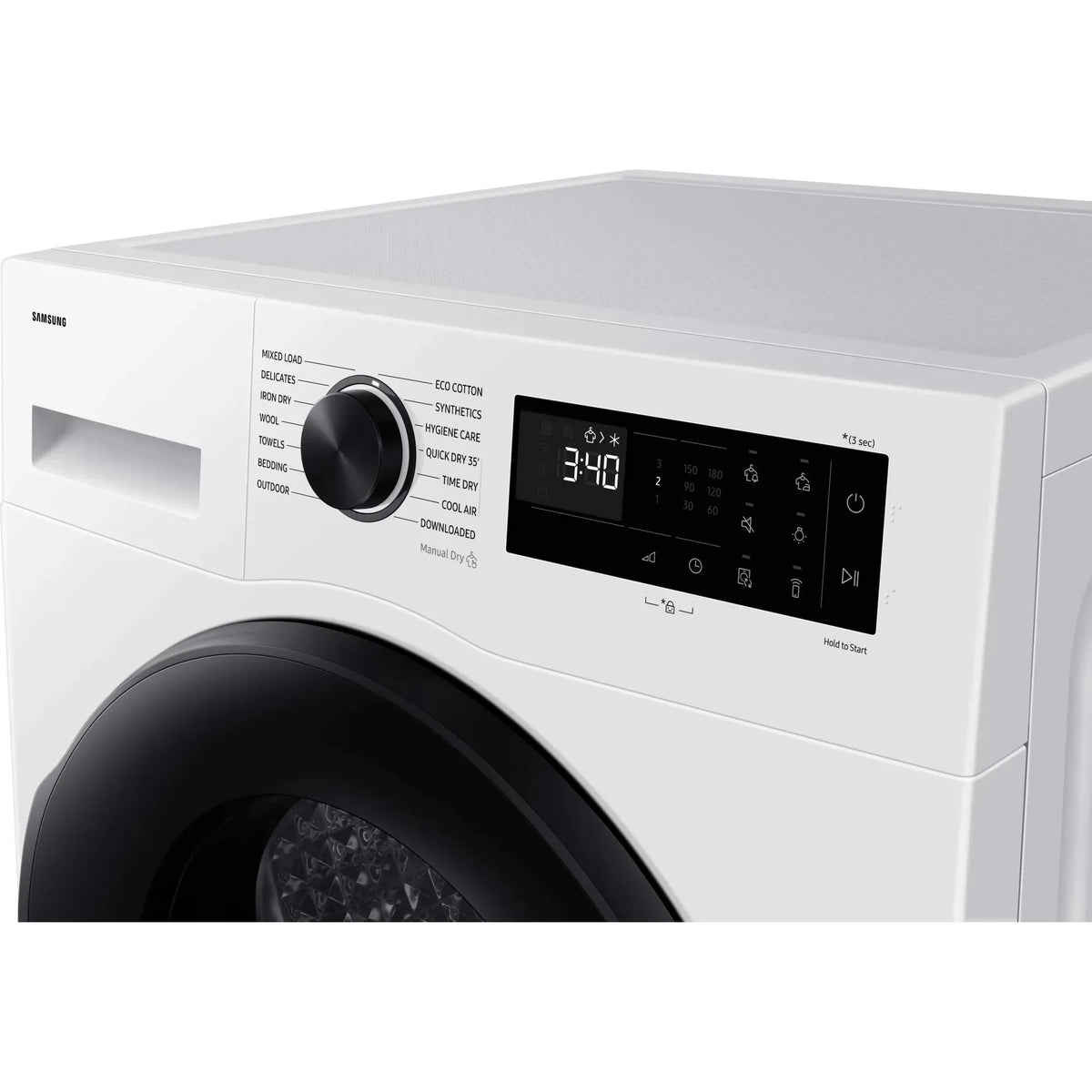 Samsung Series 5 9KG Freestanding Condenser Tumble Dryer - White | DV90DG52A0AEEU from Samsung - DID Electrical