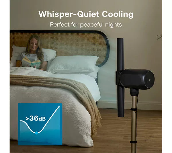 Dimplex 2-in-1 Cordless Bladeless Pedestal & Desk Fan - Black | DXACF002