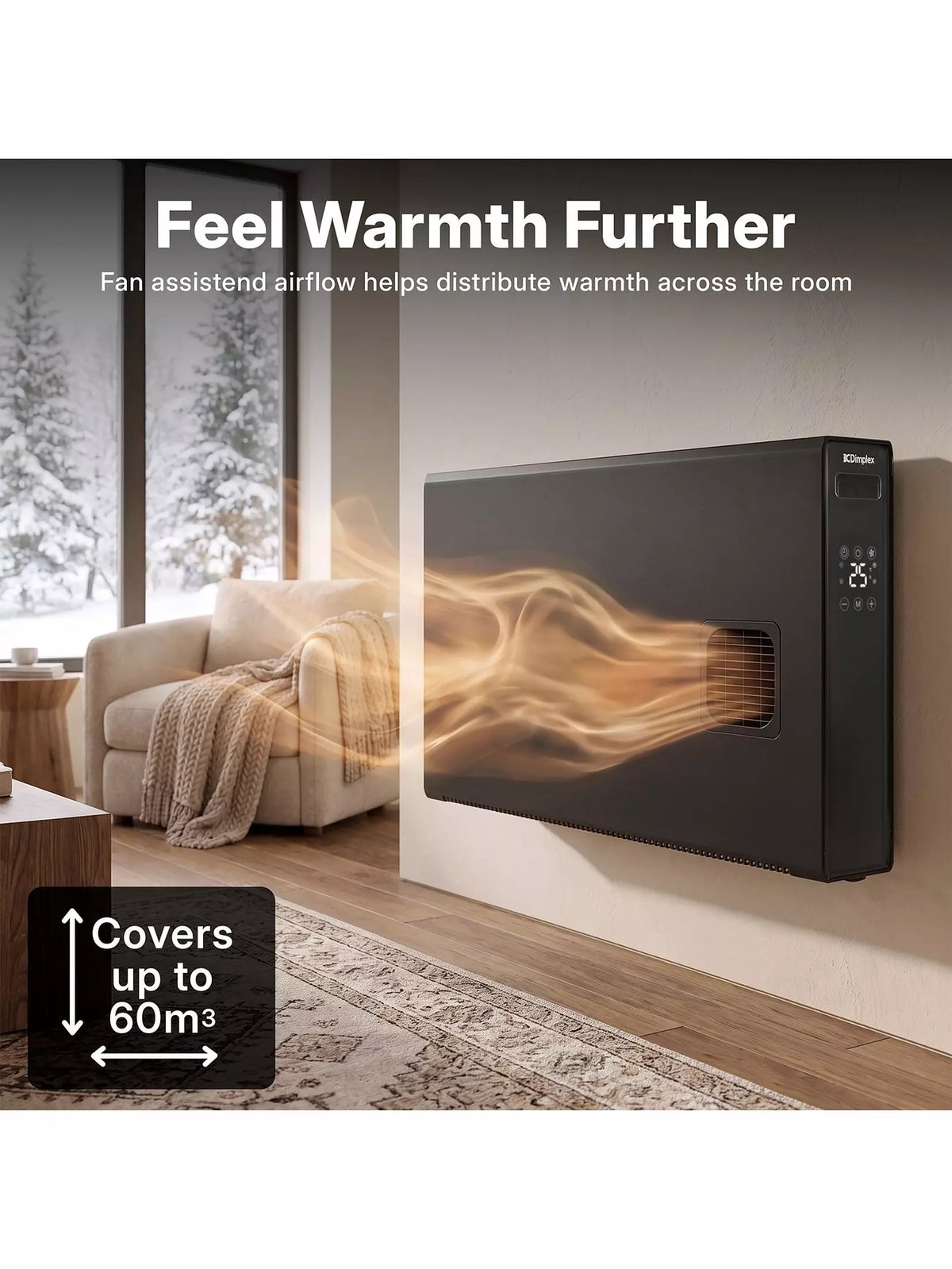 Dimplex 2kW Freestanding Smart Convector Heater - Black | DXCV2003