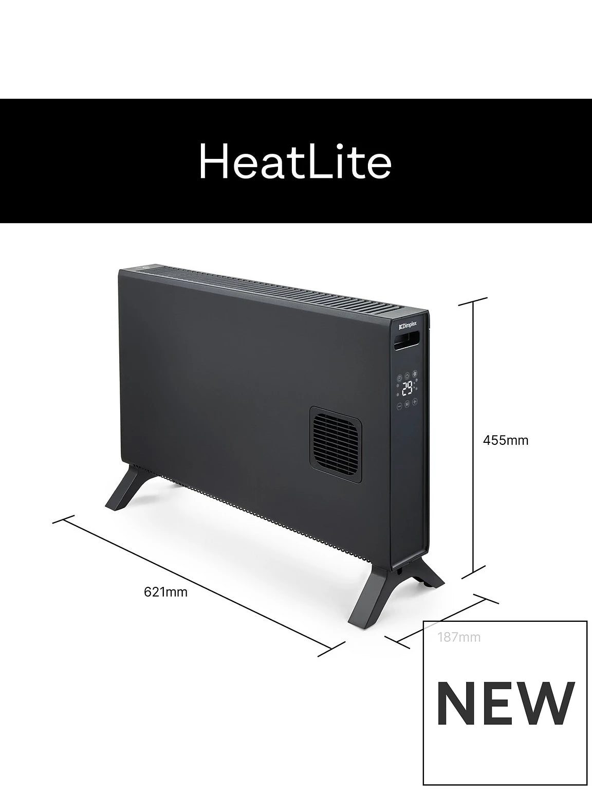 Dimplex 2kW Freestanding Smart Convector Heater - Black | DXCV2003