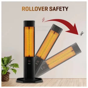 Dimplex 2000W Freestanding Outdoor and Indoor Carbon Heater – Black | DXOTDRFS2