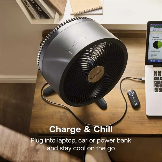 Dimplex DuoCool Smart WiFi 2-in-1 Cordless & Desk Fan - Grey | DXRCF001