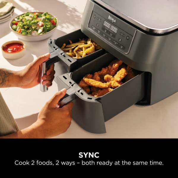 Ninja 6-in-1 Dual Zone 7.6L Air Fryer - Gun Metal Grey | DZ300UK from Ninja - DID Electrical