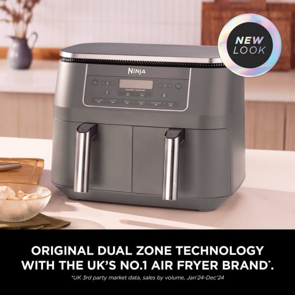 Ninja 6-in-1 Dual Zone 7.6L Air Fryer - Gun Metal Grey | DZ300UK from Ninja - DID Electrical