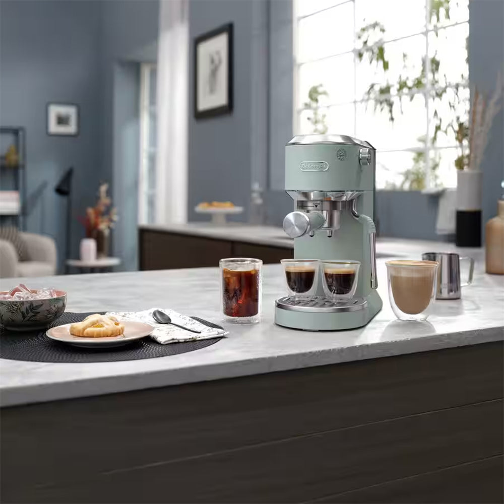 DeLonghi New Dedica Duo Coffee Machine - Green | EC890.GR from DeLonghi - DID Electrical