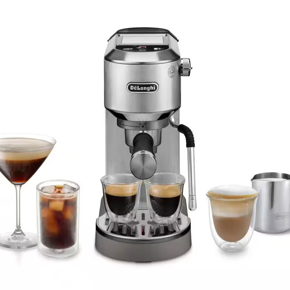 DeLonghi New Dedica Duo Manual Espresso Coffee Machine - Metal | EC890.M from DeLonghi - DID Electrical
