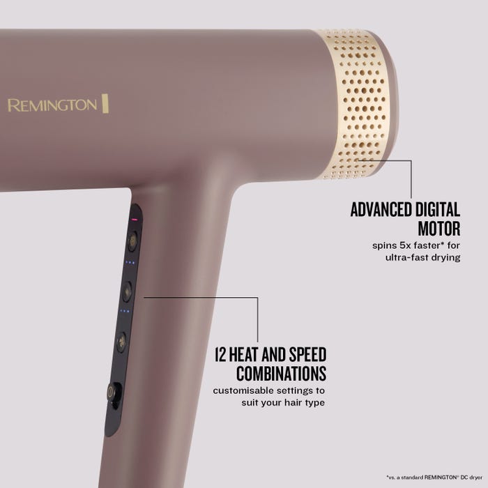 Remington Airvive Digital Hair Dryer - Mauve & Gold | EC8930U51