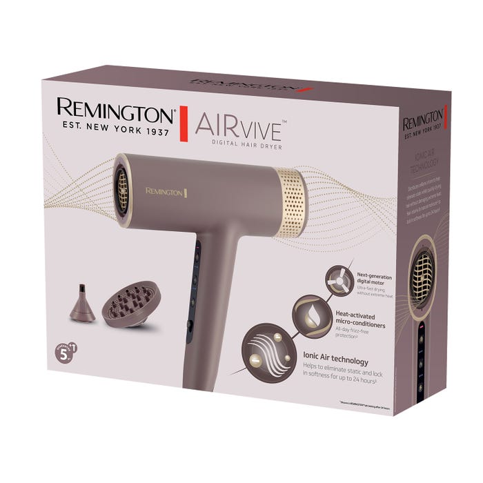 Remington Airvive Digital Hair Dryer - Mauve & Gold | EC8930U51