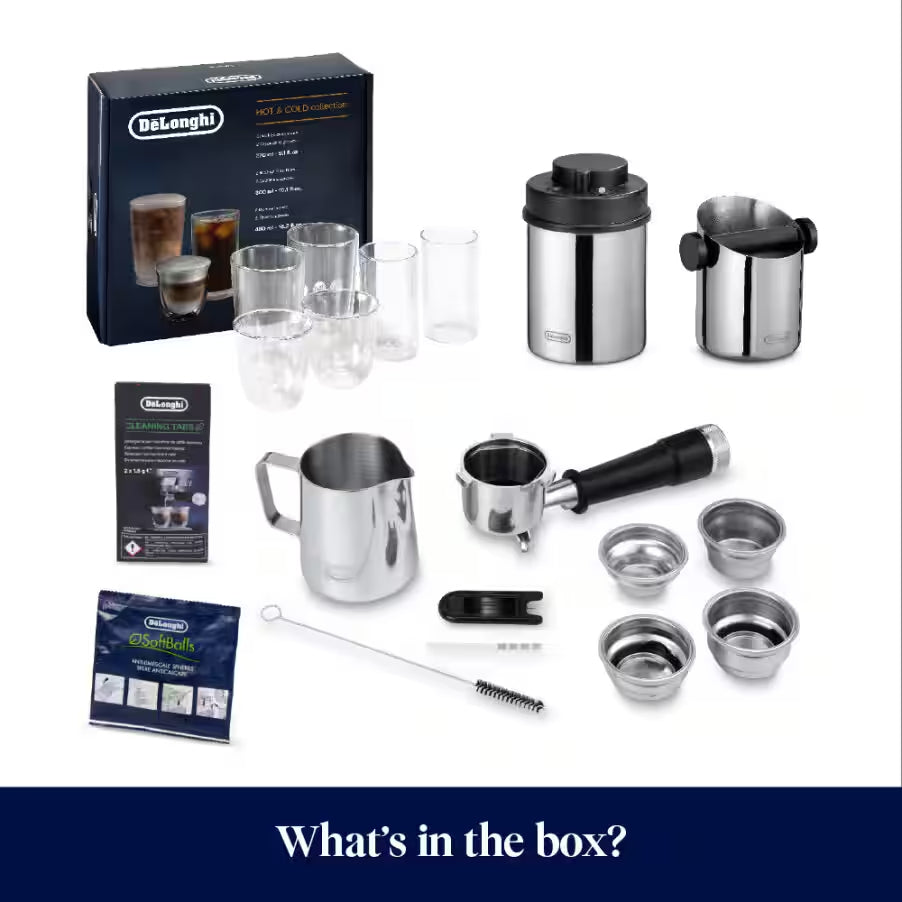 DeLonghi Bean to Cup Coffee Machine With La Specialista Opera Home Cafe Kit - Metal | EC9555.M from DeLonghi - DID Electrical