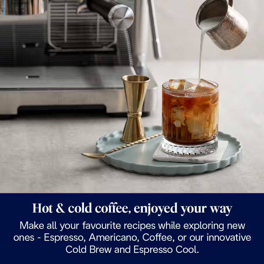 DeLonghi Bean to Cup Coffee Machine With La Specialista Opera Home Cafe Kit - Metal | EC9555.M from DeLonghi - DID Electrical
