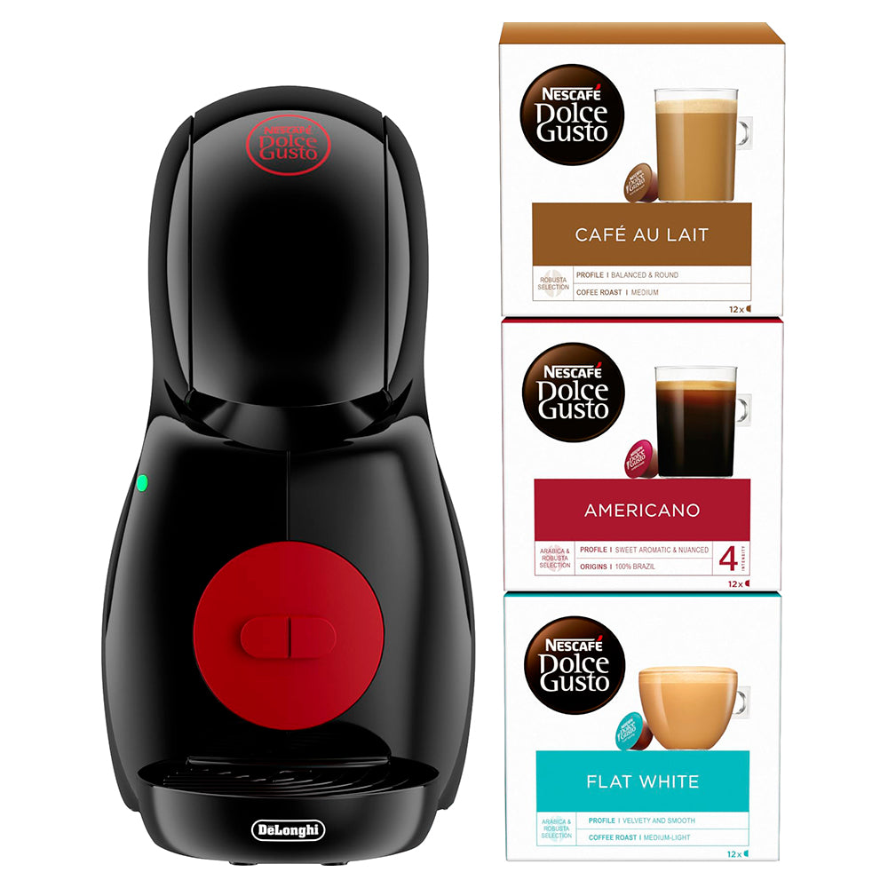 DeLonghi NESCAFE Dolce Gusto Piccolo XS Manual Coffee Machine Bundle - Black | EDG210.BBUNDL from DeLonghi - DID Electrical