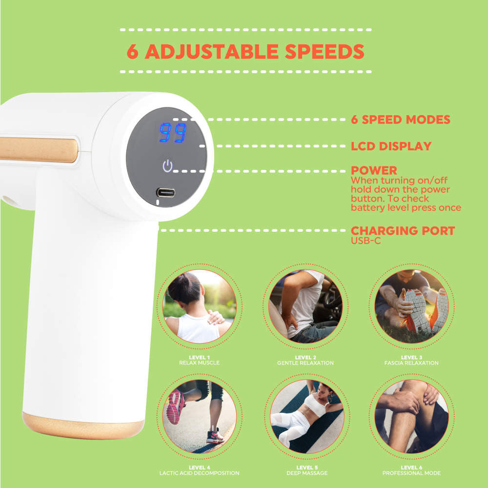 Salter Mini Electric Massage Gun - White | EE7427WHTSTKEU7 from Salter - DID Electrical