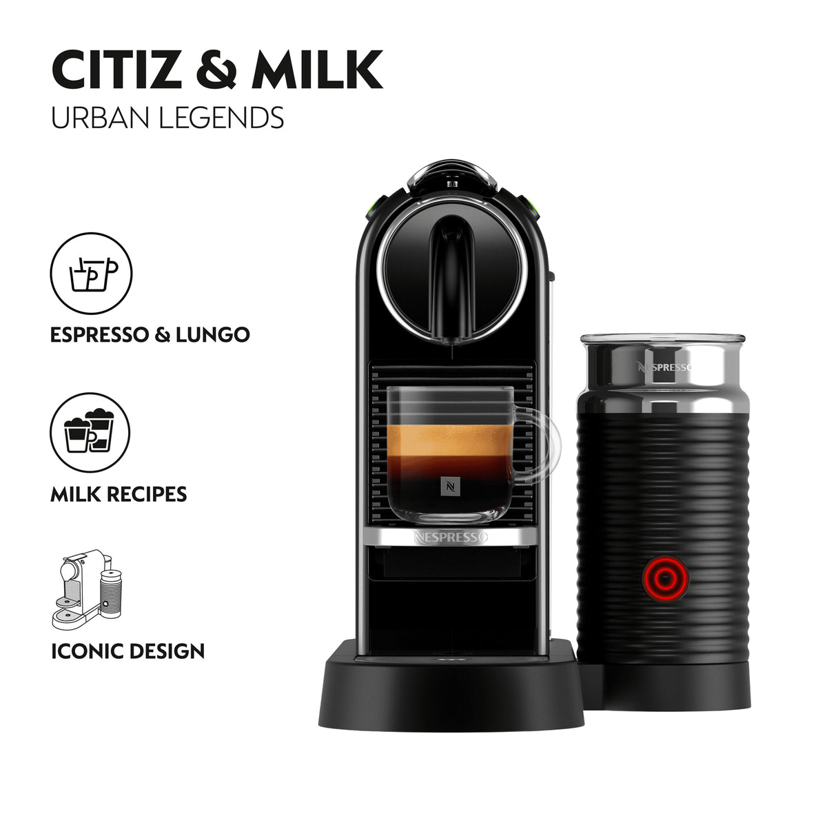 DeLonghi Citiz Nespresso Coffee Machine - Black | EN267.BAE from DeLonghi - DID Electrical
