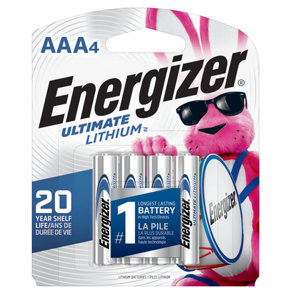 Energizer Ultimate Lithium AAA Battery - Pack of 4 | ENE22004 from Energizer - DID Electrical