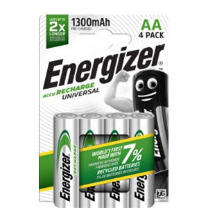 Energizer Accu Rechargeable Universal AA Battery - Pack of 4 | ENE23003 from Energizer - DID Electrical