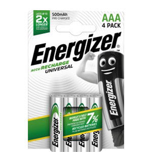 Energizer Accu Rechargeable Universal AAA Battery - Pack of 4 | ENE23004 from Energizer - DID Electrical