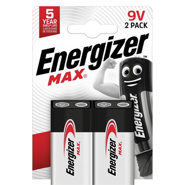 Energizer Max 9V Battery - Pack of 2 | ENE24009 from Energizer - DID Electrical