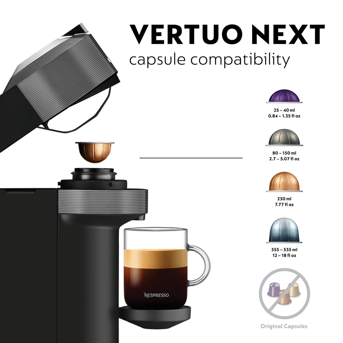 DeLonghi VertuoNext Nespresso Coffee Machine - Grey | ENV120.GY from DeLonghi - DID Electrical