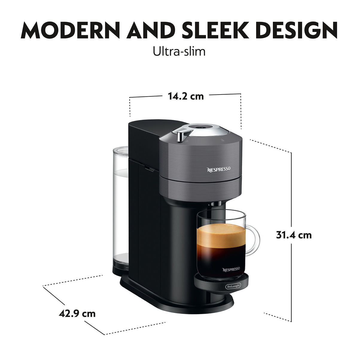 DeLonghi VertuoNext Nespresso Coffee Machine - Grey | ENV120.GY from DeLonghi - DID Electrical