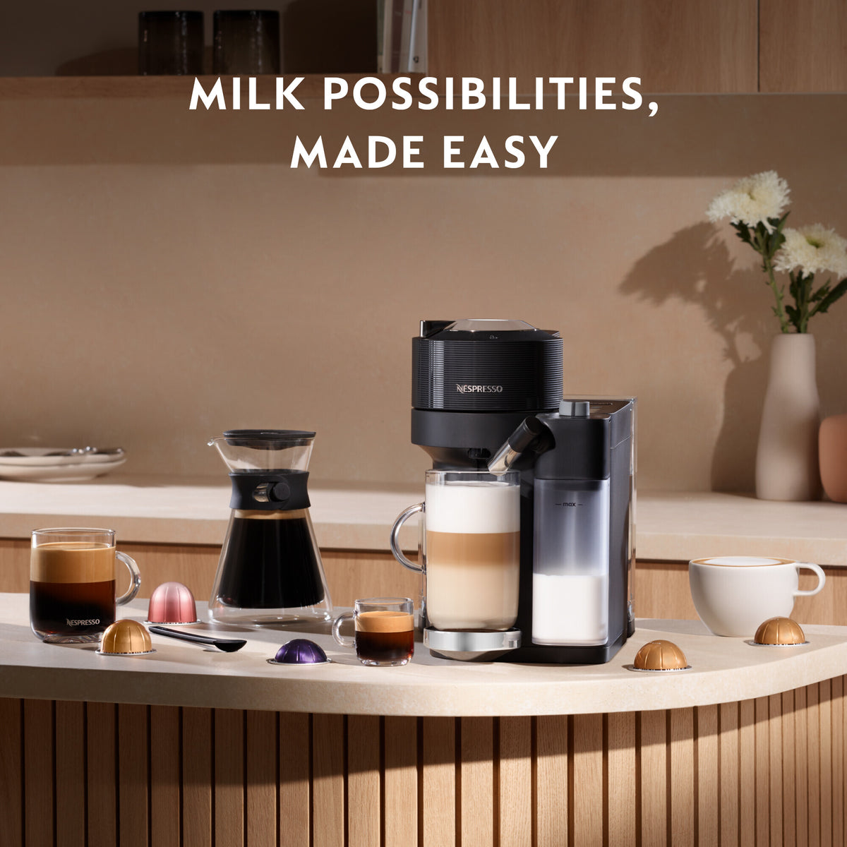Nespresso Vertuo Lattissima Coffee Machine - Black | ENV300.B from DeLonghi - DID Electrical
