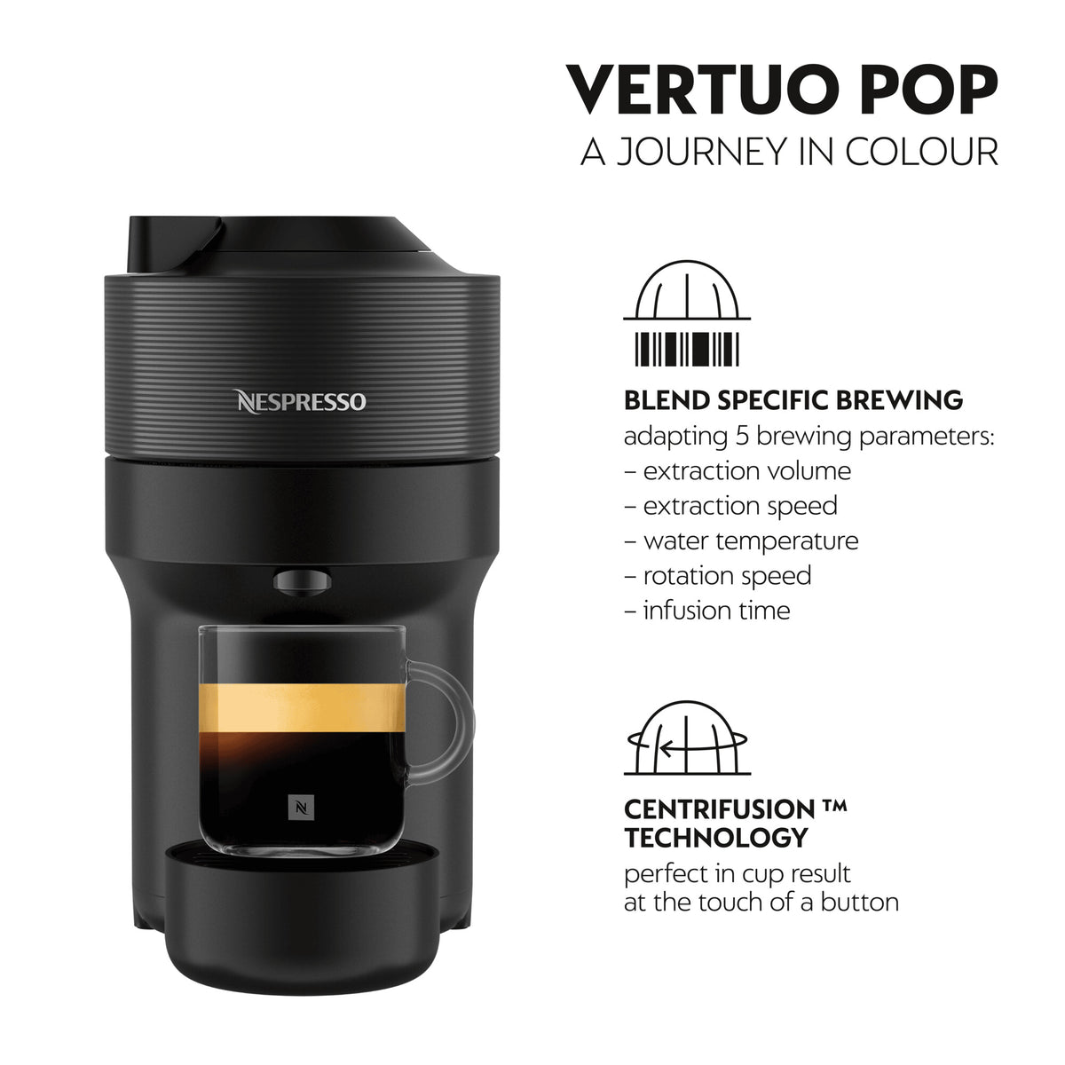 DeLonghi Nespresso Vertuo Pop Coffee Machine - Black | ENV90.B from DeLonghi - DID Electrical