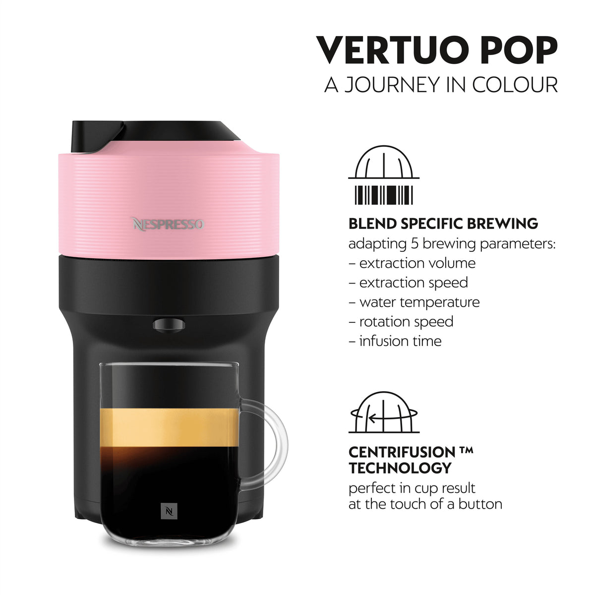 DeLonghi Nespresso Vertuo Pop Coffee Machine - Pink | ENV90.P from DeLonghi - DID Electrical