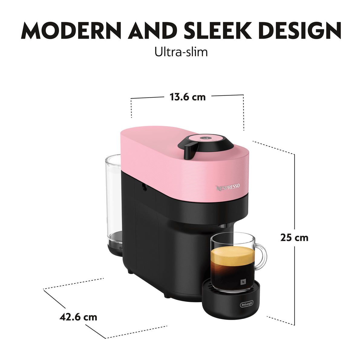 DeLonghi Nespresso Vertuo Pop Coffee Machine - Pink | ENV90.P from DeLonghi - DID Electrical