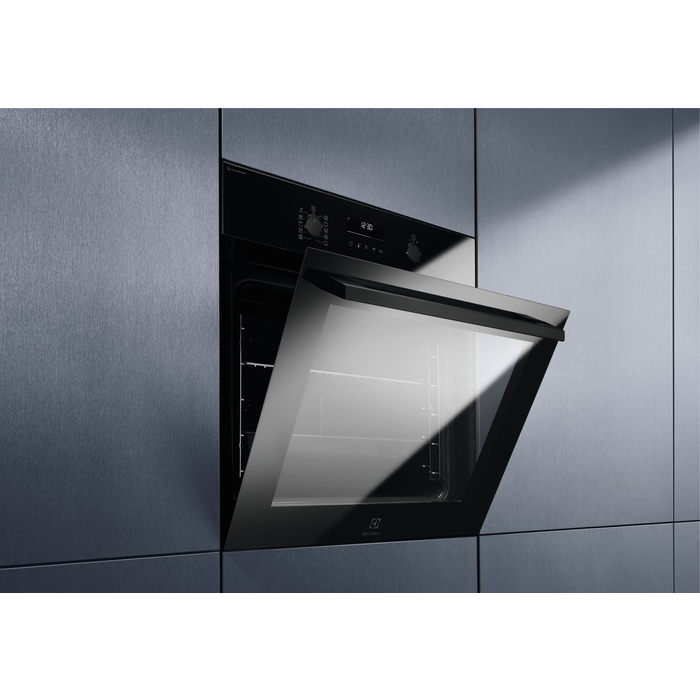 Electrolux 600 SteamBake 72L Built-In Electric Single Oven - Black | EOD6C46K2 from Electrolux - DID Electrical