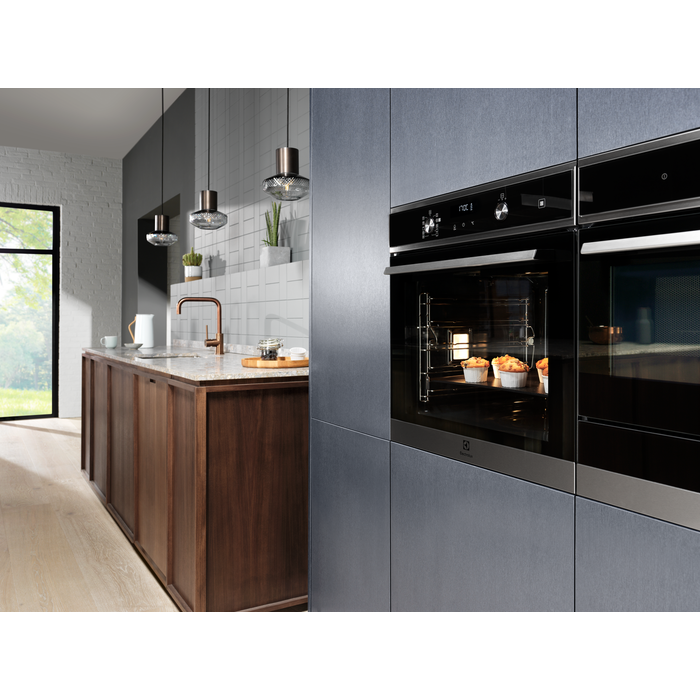Electrolux 600 SteamBake 72L Built-In Electric Single Oven - Black | EOD6C46K2 from Electrolux - DID Electrical