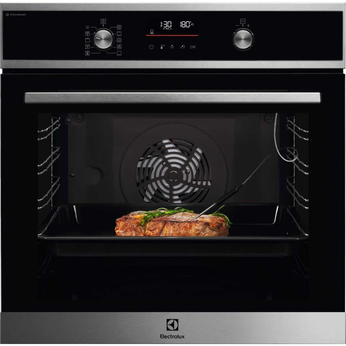 Electrolux 600 SteamBake 72L Built-In Multifunction Electric Single Oven - Stainless Steel | EOD6C46X2 from Electrolux - DID Electrical