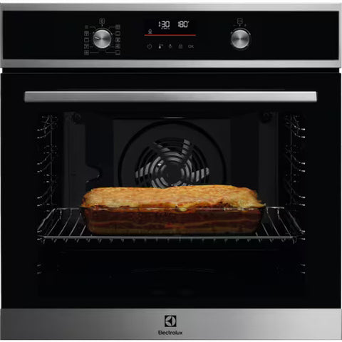 Electrolux 600 SurroundCook 72L Built-In Multifunction Electric Single Oven - Black | EOF6H46X2