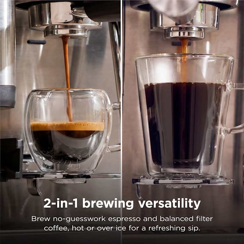 Ninja Luxe Café Mini Plus Espresso & Filter Coffee Machine - Silver | ES352UK