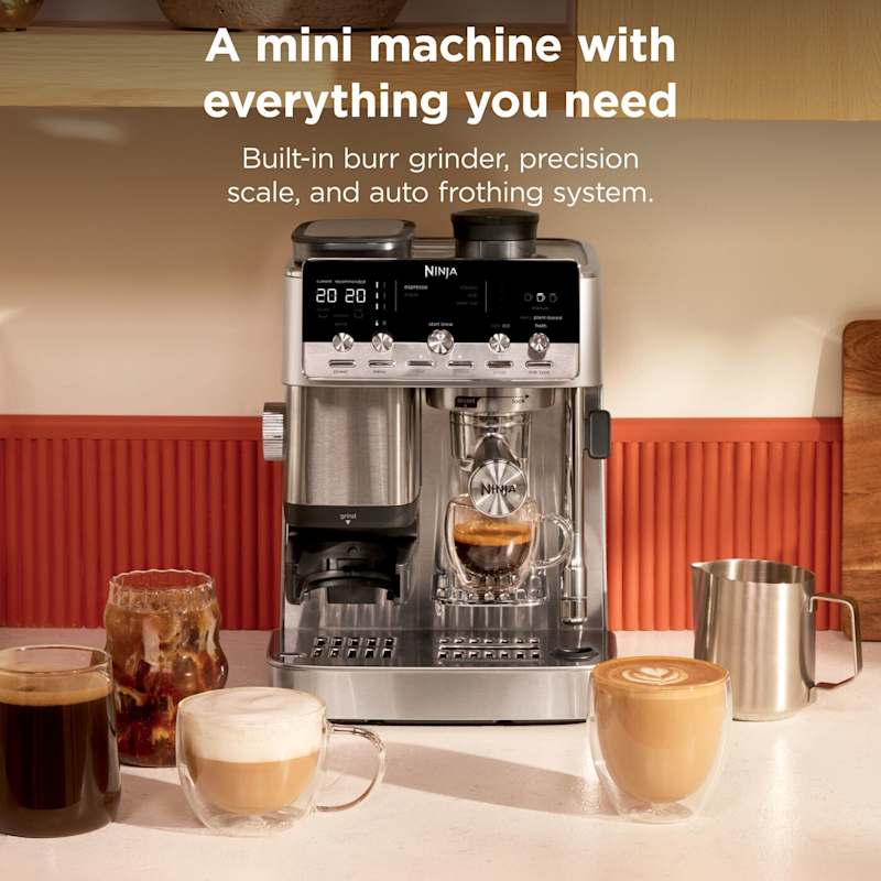 Ninja Luxe Café Mini Plus Espresso & Filter Coffee Machine - Silver | ES352UK
