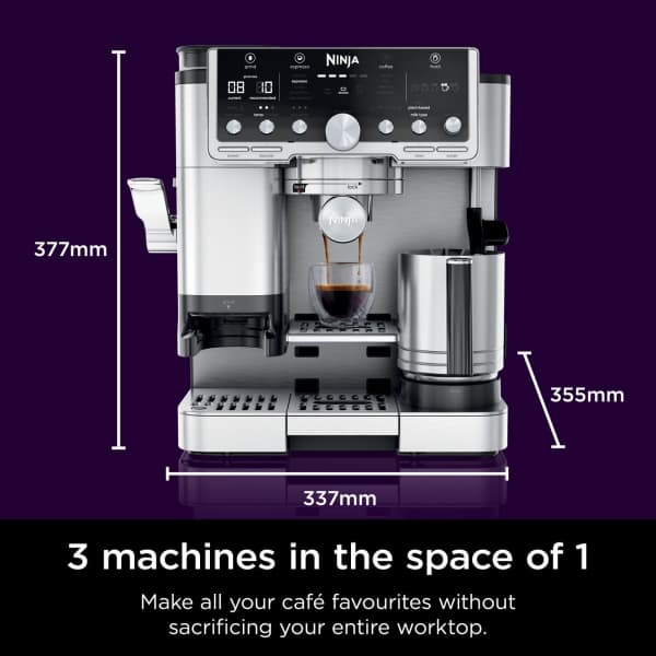Ninja Luxe Café Pro Coffee Machine - Black & Stainless Steel | ES701UK from Ninja - DID Electrical