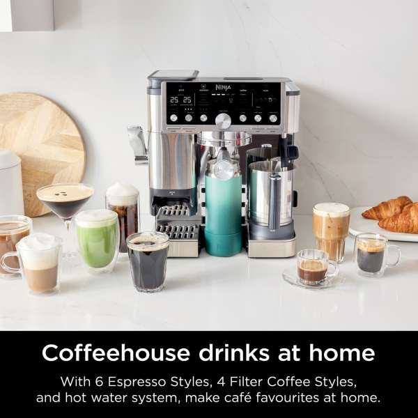 Ninja Luxe Café Pro Coffee Machine - Black & Stainless Steel | ES701UK from Ninja - DID Electrical