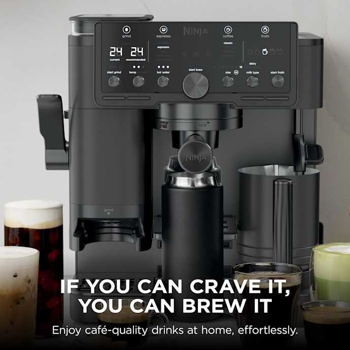 Ninja Luxe Café Pro Espresso Machine - Black on Black | ES701UKBK2