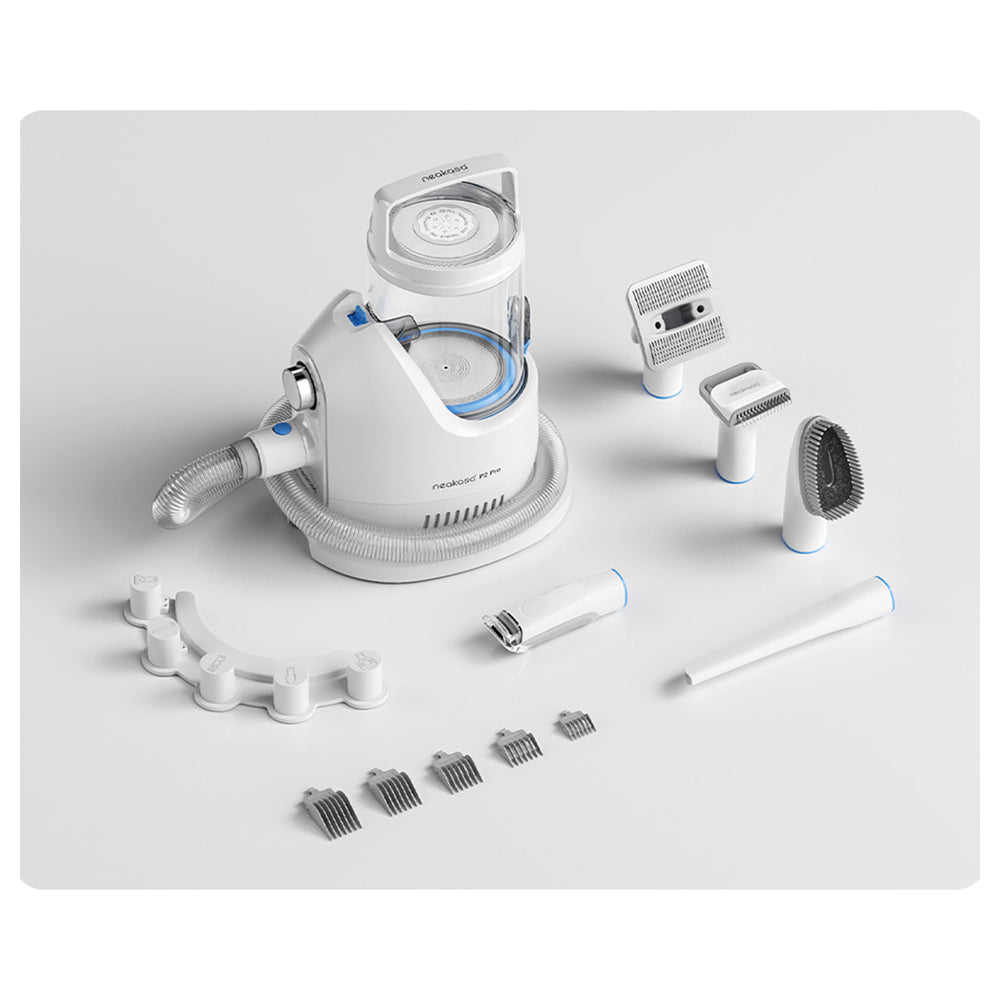 Neakasa P2 Pro 5 in 1 Dog Cat Vacuum Cleaner with Grooming Kit - White | EU6975532170047 from Neakasa - DID Electrical