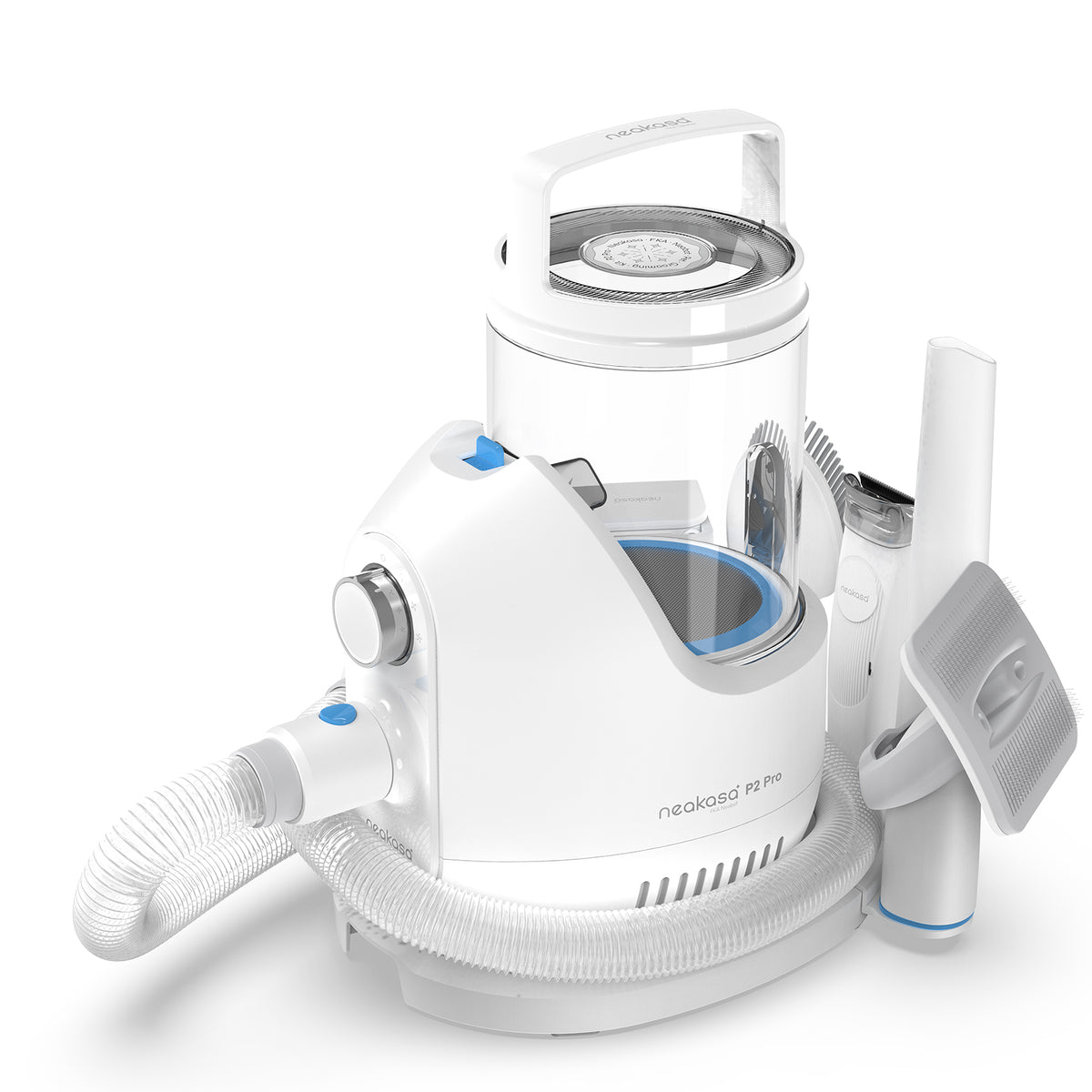 Neakasa P2 Pro 5 in 1 Dog Cat Vacuum Cleaner with Grooming Kit - White | EU6975532170047 from Neakasa - DID Electrical
