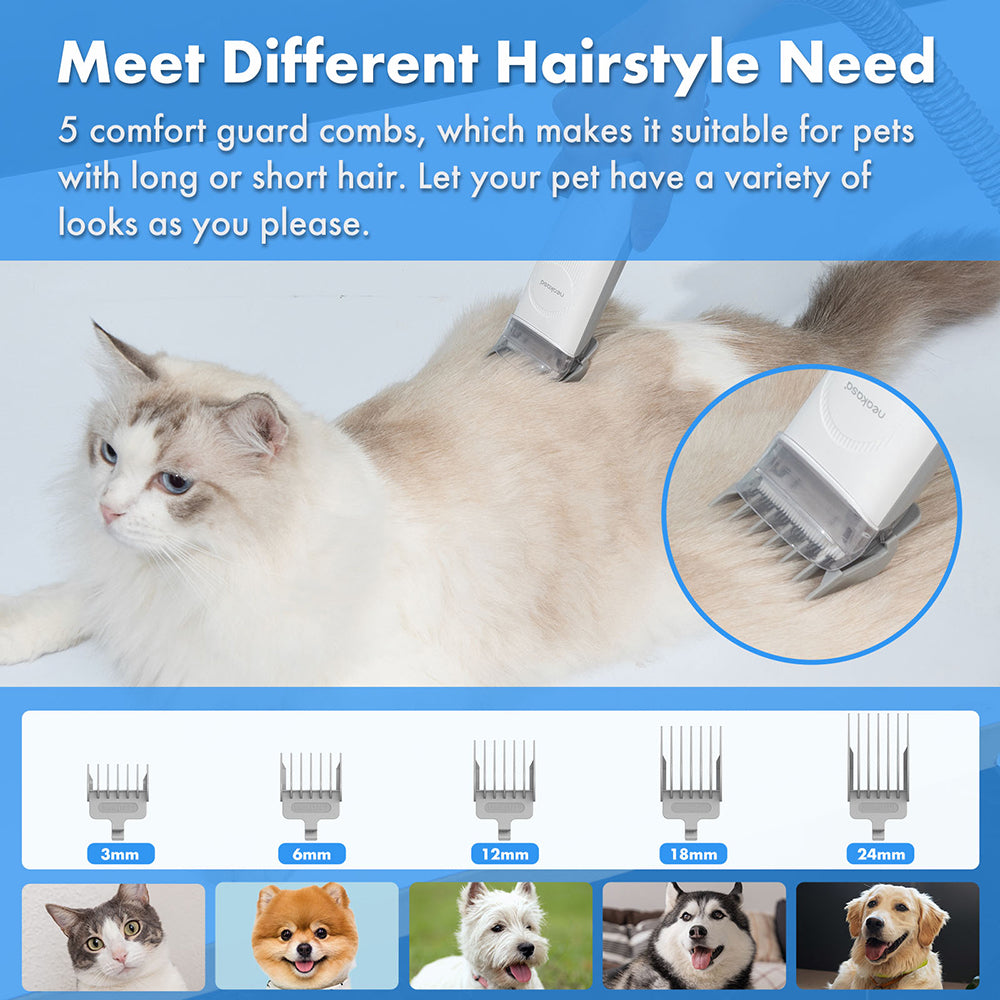 Neakasa P2 Pro 5 in 1 Dog Cat Vacuum Cleaner with Grooming Kit - White | EU6975532170047 from Neakasa - DID Electrical