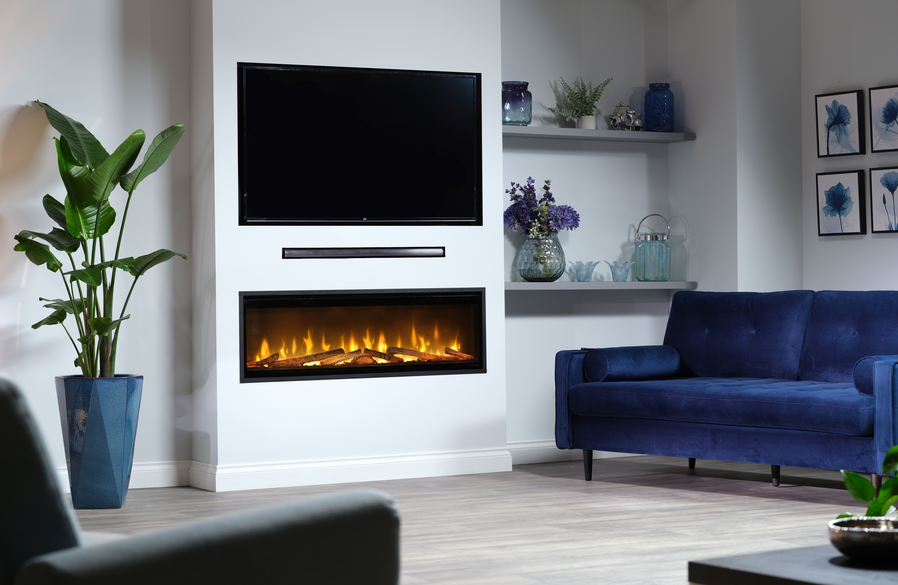 Dimplex Ignite Evolve 100" Built-In Electric Fire - Black | EVO2500