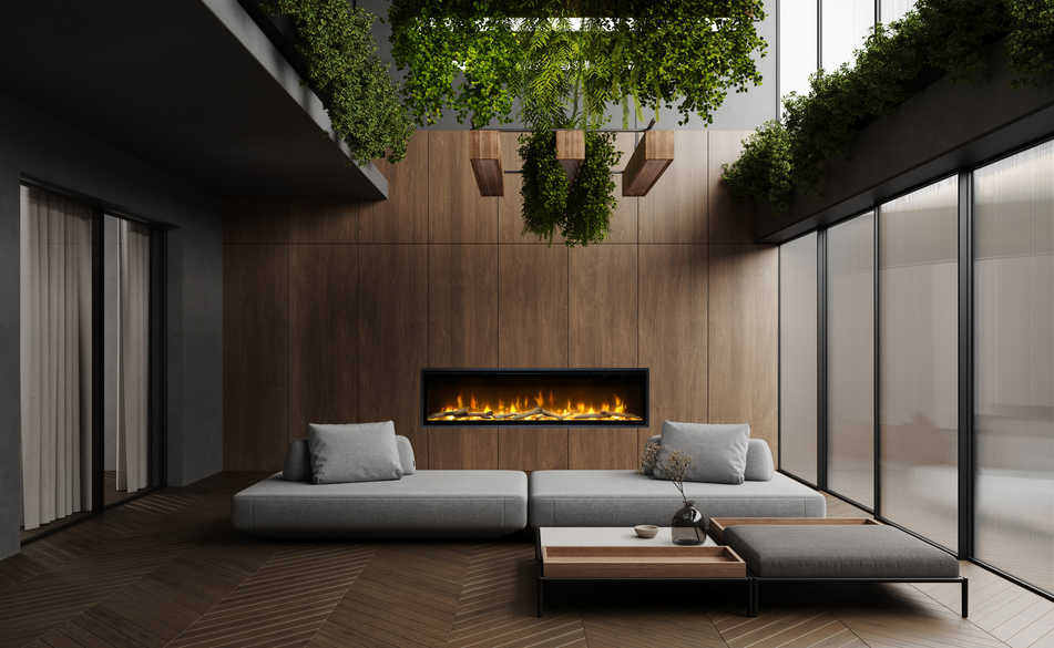 Dimplex Ignite Evolve 100" Built-In Electric Fire - Black | EVO2500