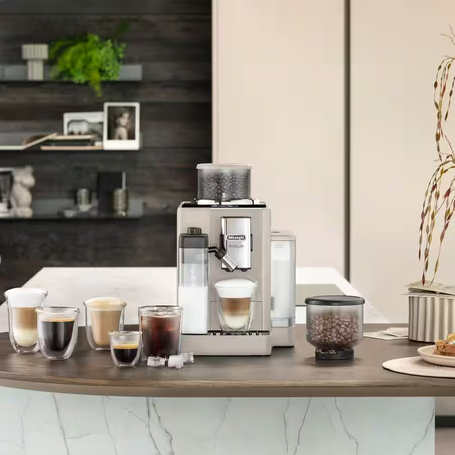 DeLonghi Rivelia 1.4L Automatic Coffee Machine - Sand Beige | EXAM440.55.BG from DeLonghi - DID Electrical