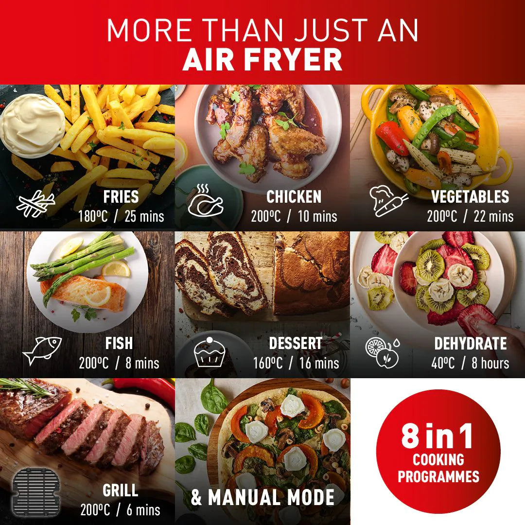 Tefal 8.3L Easy Fry Dual Air Fryer - Coal | EY901HG0 from Tefal - DID Electrical