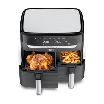 Tefal 8.3L Dual Easy Fry &amp; Grill Air Fryer - Coal Grey | EY905B40 from Tefal - DID Electrical